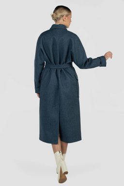 01-12128 Пальто женское демисезонное (пояс) - El podio фото 5