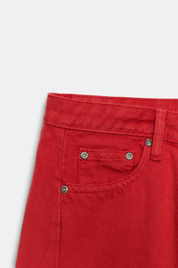 JEANS ZW COLLECTION RELAXED TIRO MEDIO / Rojo - Zara фото 8
