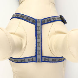 Комплект светоотражающий Косточки, ошейник 120 х 1 см, ОШ 28-36 см, ОГ 28-36 см, синий - Пижон фото 6