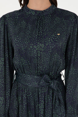 Женское темно-синее тканое платье Неожиданная скидка в корзине - U.s. polo assn фото 5