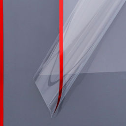 Цена за 20 шт. Пленка для цветов с тиснением, 50х57см, кант красный