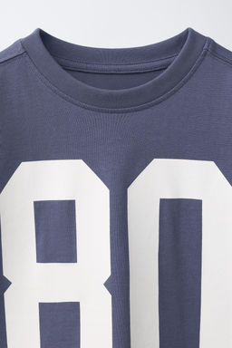 CAMISETA ESTAMPADO N?MERO / Azul / Gris