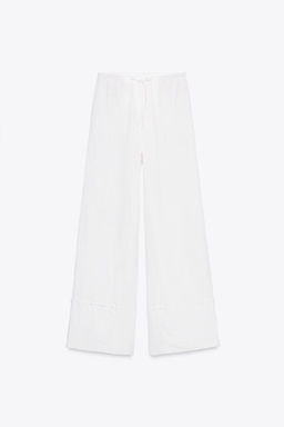 ZW COLLECTION 100% LINEN PALAZZO TROUSERS - Zara фото 26