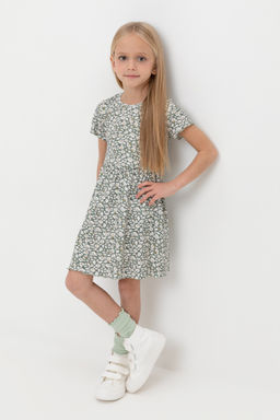Crockid _ КР 5793/весенний зеленый,винтажные цветы к531 платье для дев  фото 6