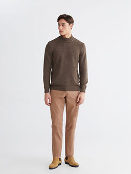 Yar?m Bal?k?? Yaka Erkek Triko Kazak