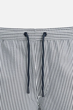 REGULAR STRIPE SEERSUCKER SWIMMING TRUNKS - Zara фото 3