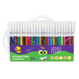 Лео Играй Фломастеры смываемые LPFPW-24 24 цв
