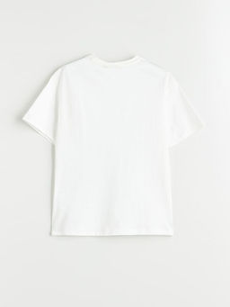 Bisiklet Yaka Bask?l? Erkek ?ocuk Ti??rt