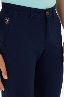 Erkek Slim Fit Lacivert Kanvas / Chino Pantolon