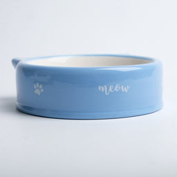 Миска керамическая Голова кота 150 мл - 12.512.54 см, голубая/белая - Пижон фото 4
