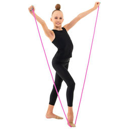 Скакалка гимнастическая Grace Dance, 3 м, цвет неоновый розовый  фото 4