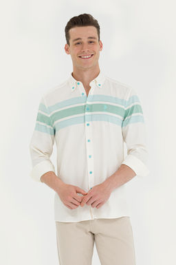 U. S. Polo Assn / Мужская мятная рубашка с длинным рукавом - U.s. polo assn фото 3