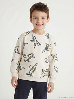 Bisiklet Yaka Erkek ?ocuk Sweatshirt ve E?ofman Alt