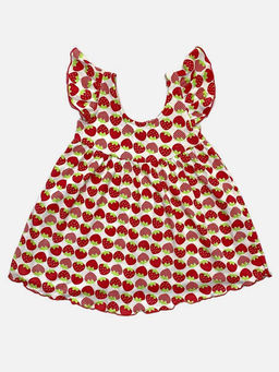 Платье супрем розовый с клубникой, арт.C-PL069-SU, Марина