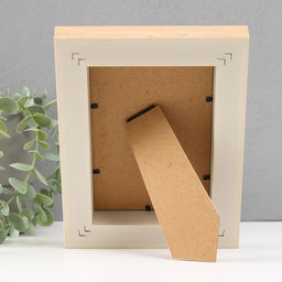 Фоторамка для фото 10×15 см «Стефания», пластик, св. дерево с белым, 4.4×15×20 см