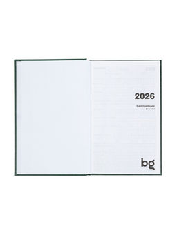 Ежедневник датированный Calligrata, А5, 2026, твёрдая обложка из бумвинила, 168 листов, тёмно-зелёный