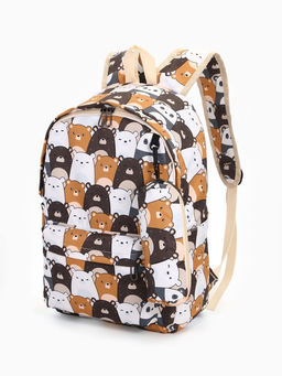 Набор: рюкзак школьный и пенал, с карманами, с принтом, размер 29?12?41 см, розовый/разноцветный