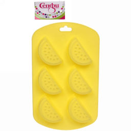Цена за 6 шт. Форма для льда силиконовая "Арбузики" 19*11см