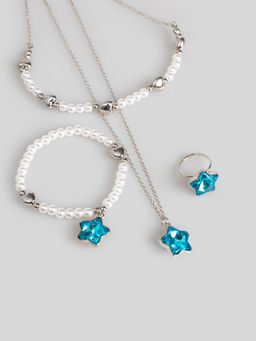 ACOOLA / Набор (бусы+браслет+кольцо) детский Starka серебристый  фото 3