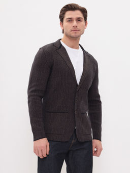 Кардиган мужской GREG G136-KF-клетка (корич. 525/345)  фото 7