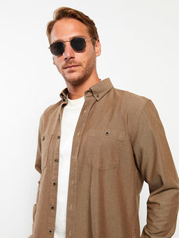 Regular Fit Uzun Kollu Gabardin Erkek G?mlek