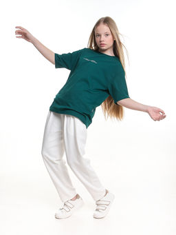 Брюки спортивные для девочки 22-3209 белый - Mini maxi фото 14