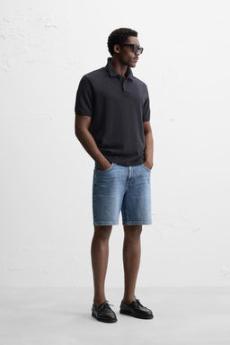 REGULAR FIT DENIM BERMUDA SHORTS