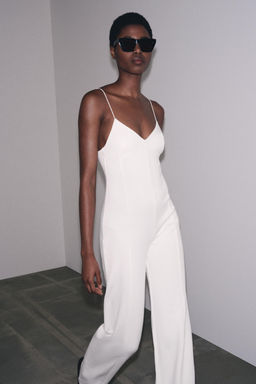INTERLOCK WIDE-LEG JUMPSUIT - Zara фото 9