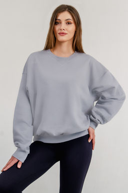 Арт.15114 Свитшот женский оверсайз 42-48 (4 шт) Цвет:серый - Калинка фото 3
