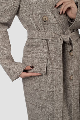 01-12048 Пальто женское демисезонное (пояс) - El podio фото 6