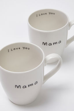 Trendyolmilla Home 2li Porselen Moms Coffee Bask?l? Kupa TPHSS25UP00007  фото 4