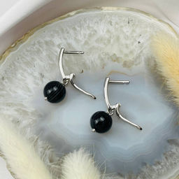 Серьги с полосатым Агатом