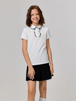 ACOOLA / Блузка детская для девочек Djina белый  фото 6