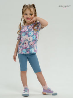 Костюм Актив лиловые одуванчики-деним - Sovalina фото 3