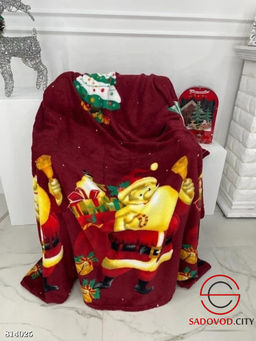 Плед новогодний с рисунком