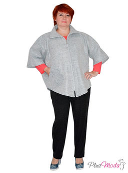 Пончо Модель №164 размеры 52-74 - Plusmoda фото 5