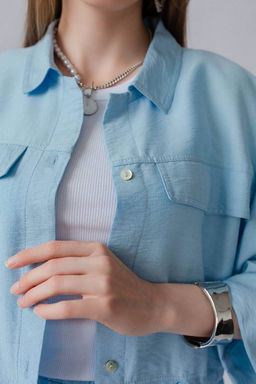 Блузка 4409/03/Голубой - Rise фото 3