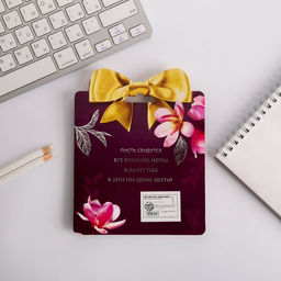 Подарочный набор 8 Марта: блокнот и ручка пластик