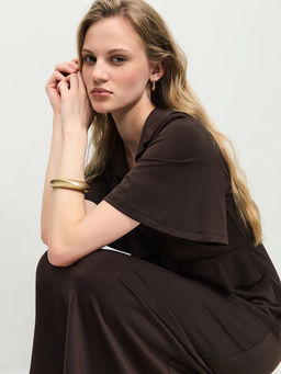 Платье миди с рюшами / Zarina