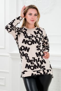 Свитшот подростковый из футера Буквы на бежевом - Амадэль фото 7