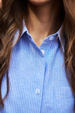 Рубашка оверсайз в полоску хлопковая