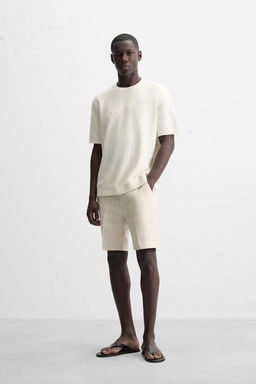 WAVE JACQUARD KNITTED T-SHIRT