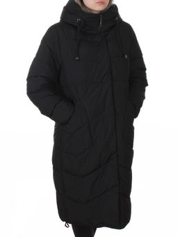 8806 BLACK Пальто зимнее женское (150 гр. холлофайбер)