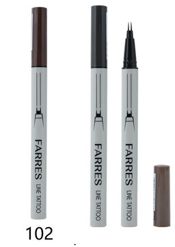 FARRES / 8807-102/ Сверхтонкий лайнер для бровей Line Tatoo "тёмный шоколад". (6)