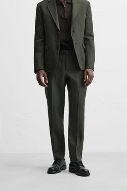 100% LINEN SUIT TROUSERS - Zara фото 12