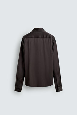 SATIN SHIRT WITH CONTRAST TRIMS - Zara фото 8