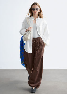 Pantalones de perneras anchas con cord?n de ajuste - H&m фото 7