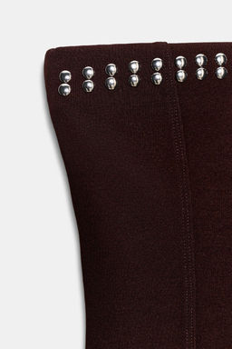 TOP BANDEAU STRETCH TACHAS / Marr?n oscuro - Zara фото 6