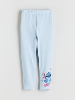 Beli Lastikli Stitch Bask?l? K?z ?ocuk Tayt