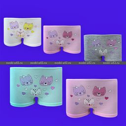 Цена за 5 шт. Трусы для девочек Турция арт. 116384 (179595, 116606, 116387) шортиками 4 (6-7 лет) - For you фото 4